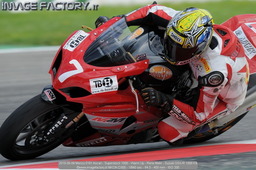 2010-05-09 Monza 0161 Ascari - Superstock 1000 - Warm Up - Rene Mahr - Suzuki GSX-R 1000 K9